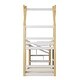 preview thumbnail 15 of 16, Stylish and Simple Twin over Twin House Bunk Bed with Storage Staircase and 2 Blackboards, White and Natural, Easy Assembly