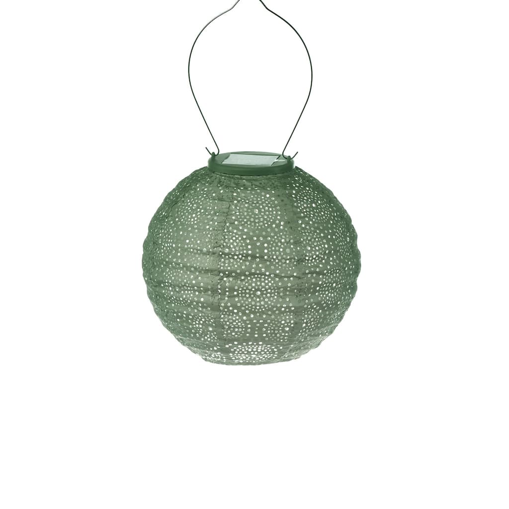 Bulb LED Lighted Bazaar Lantern - 13" - Green
