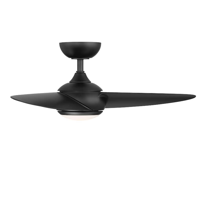 Loft Indoor Outdoor 3-Blade Smart Ceiling Fan 38in with 3000K LED and Remote Control-REMOVE FINISH - 38