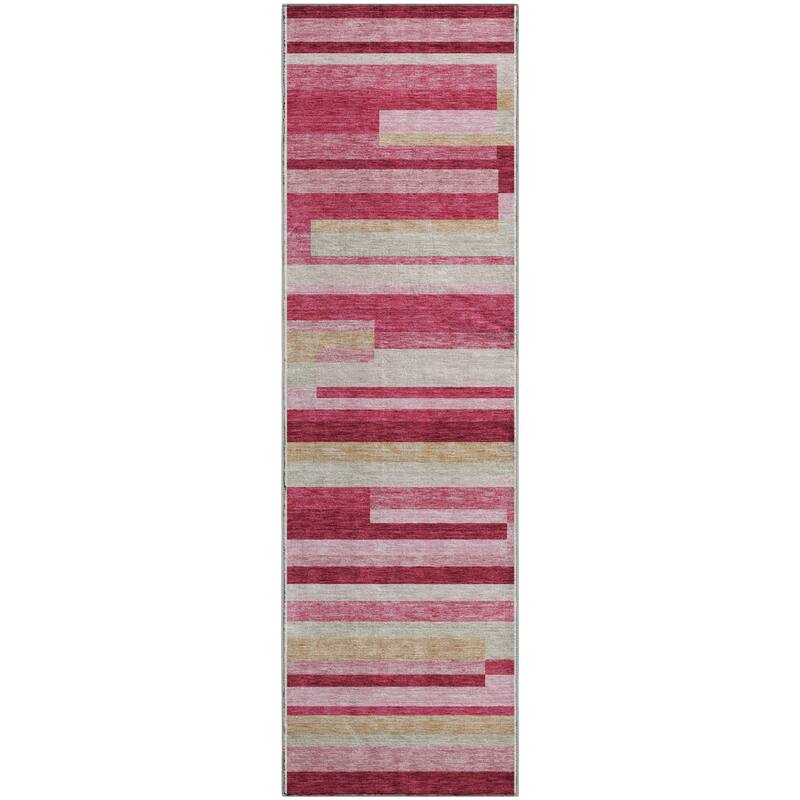 Premium Washable Super Soft Stripes Stacked Mayfield Rug