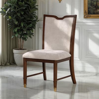 Furniture of America Prylen Modern Dark Cherry Solid Wood Dining Chairs (Set of 2)
