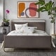 preview thumbnail 3 of 8, angelo:HOME Doreen Upholstered Queen Platform Bed Grey