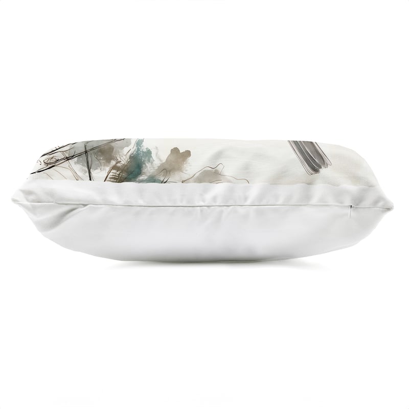 Stupell Perched Bird Illustration Printed Outdoor Throw Pillow Design by LSR Creative Studio