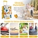 preview thumbnail 22 of 20, 20 Inch Kids Rolling Luggage Foldable Hardshell Carry-on Suitcase on Wheels - 14" x 9" x 20" (L x W x H)