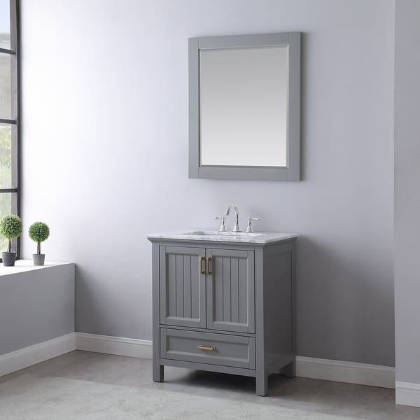 slide 2 of 112, Altair Isla Single Bathroom Vanity Set and Aosta White Countertop with Mirror