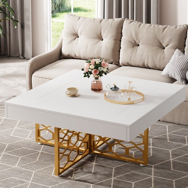 35 inch Square Coffee Table with Metal Legs for Living Room Bed Bath Beyond 39923106