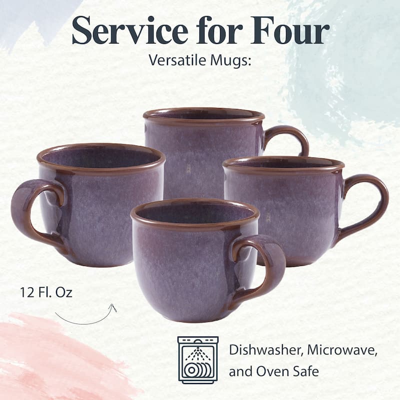 Portmeirion Minerals Set of 4 Mugs - 12 fl. oz.