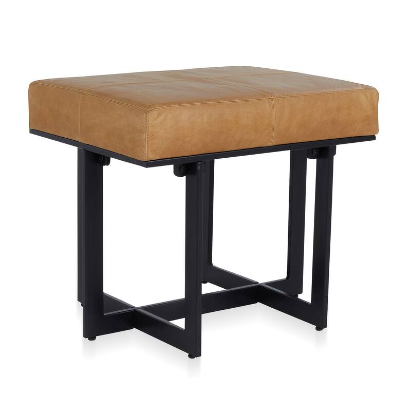 Classic Home Calvin Leather Stool