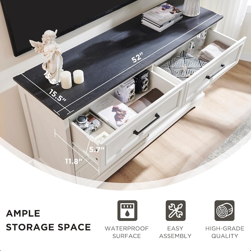 Farmhouse 6 Drawer Dresser for Bedroom, Chest of Drawers, TV Stand