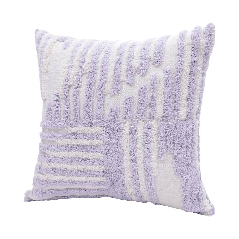 Sevita Stacy Garcia Abstract Geometric Shag Decorative Throw Pillow