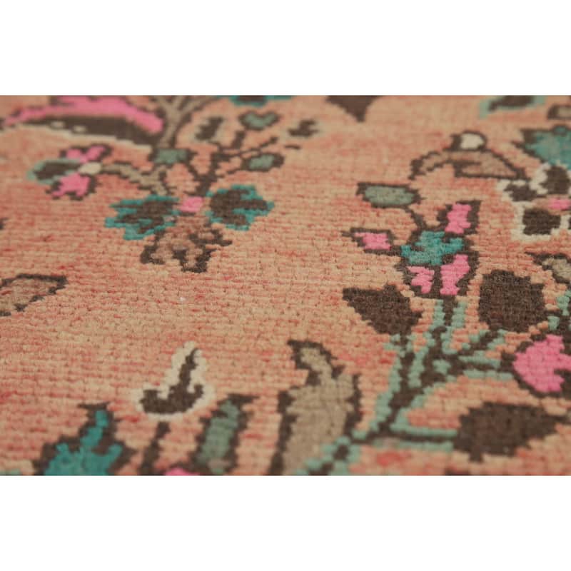 Floral Medallion Hamedan Persian Area Rug Handmade Wool Carpet - 6'8"x 9'8"