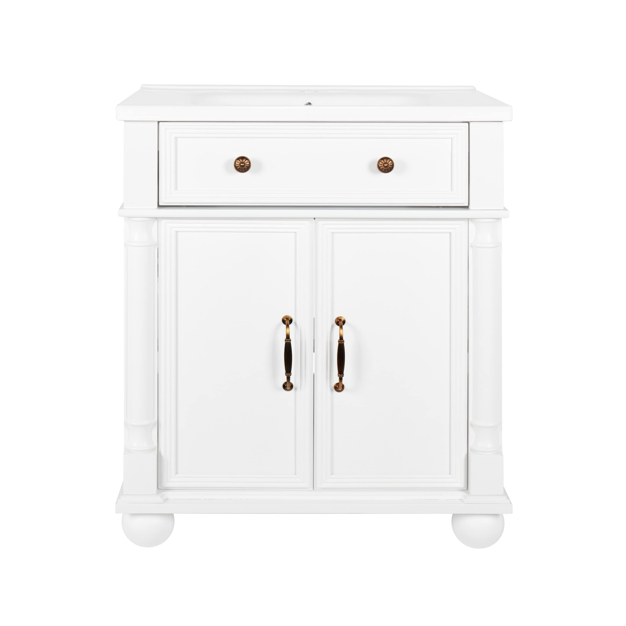 36-inch Mid-Century Modern Bathroom Vanity with Sink Combination