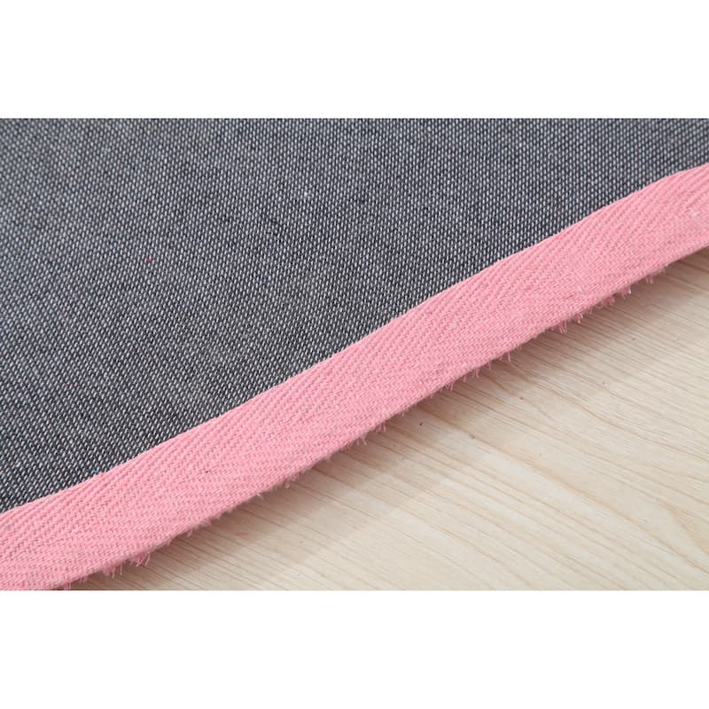 Hearts Collection Hand Woven Shag Area Rug - 24" x 24"