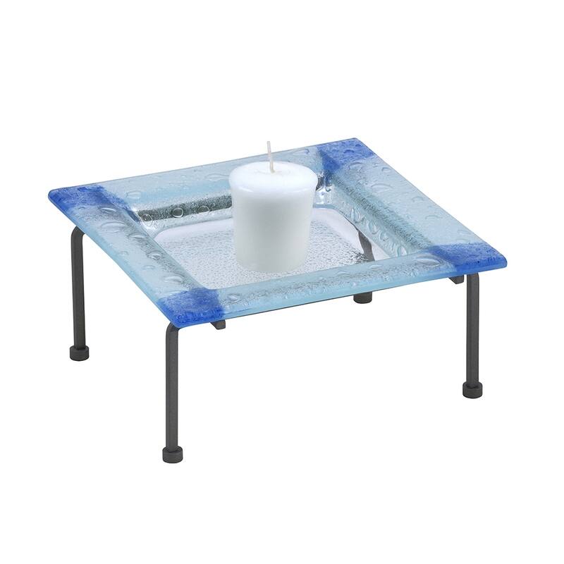Springdale Lighting Blue Corner Candle Holder in Blue Finish