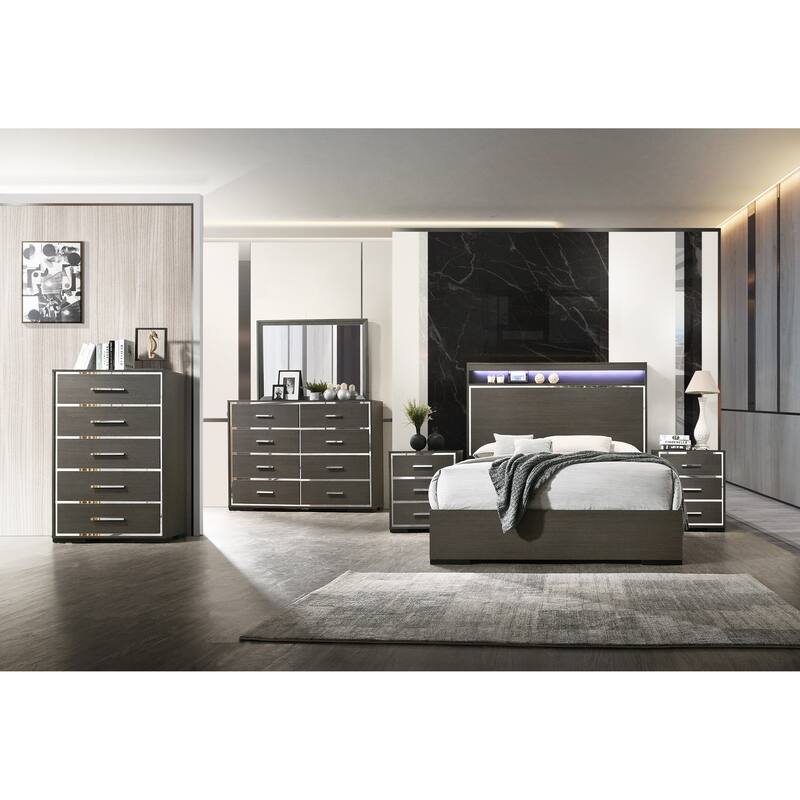 Belmont Grey Oak 8-drawer Double Dresser