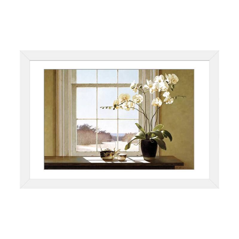 iCanvas "Orchids In The Window II" by Zhen-Huan Lu - White - 16x24x1