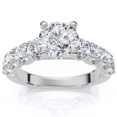 Certified 3Ct Diamond Engagement Ring Gold Lab Grown