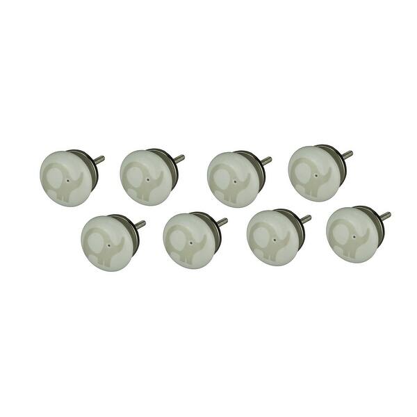 Shop White And Beige Ceramic Elephant Cabinet Knob Or Drawer Pulls