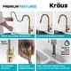 preview thumbnail 12 of 149, Kraus 2-Function 1-Handle 1-Hole Pulldown Sprayer Brass Kitchen Faucet