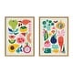 preview thumbnail 11 of 9, Kate and Laurel Sylvie Modern Fruits and Modern Veggies Framed Canvas Art Set by Rachel Lee of My Dream Wall