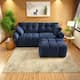 Option 2 Seater with Ottoman Blue