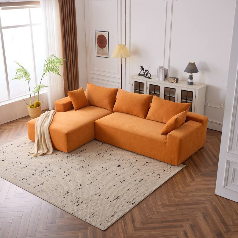 107.9" Chenille Extra-Deep Modular Sectional Sofa