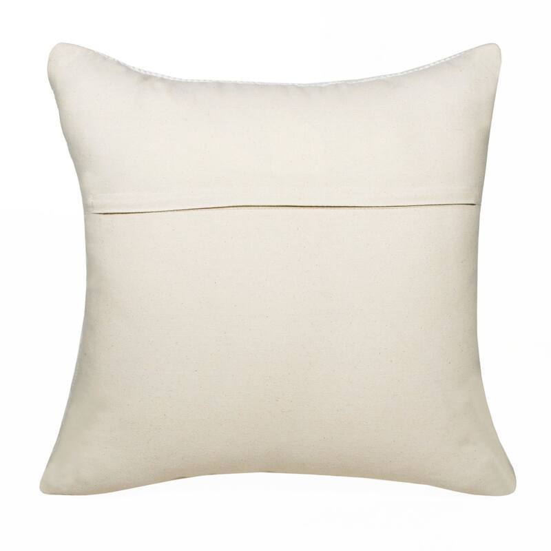 20" Navy Blue and White Tile Design Square Throw Pillow