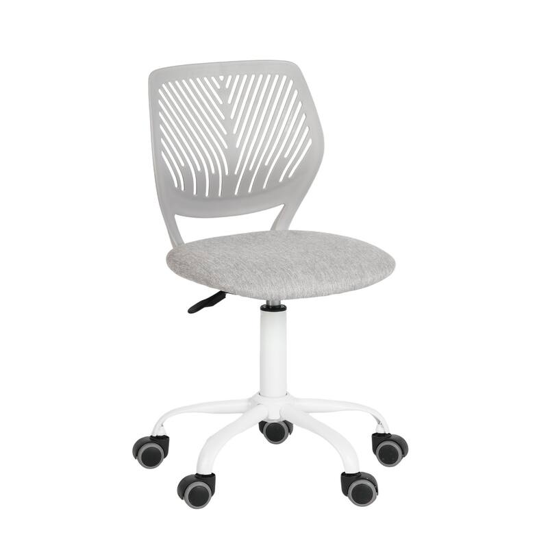 HomyLin Armless Swivel Kids Desk Chair with Mesh Padded Seating