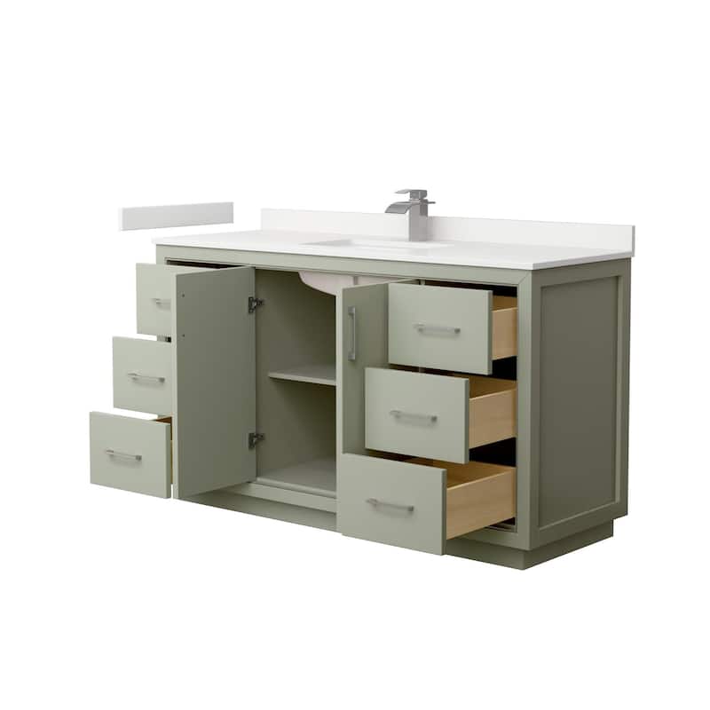Wyndham Collection WCF111160S-QTZ-UNSMXX Icon 60" Free Standing Single