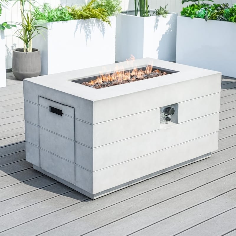 Patio Stainless Steel Fire Pit Table with Rain Cover