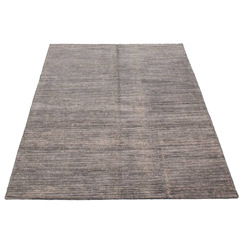 ECARPETGALLERY Hand-knotted Loreto Grey Silk Rug - 6'0 x 8'10