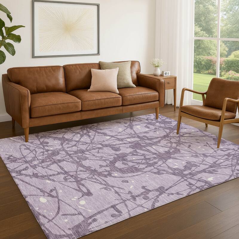 Machine Washable Indoor/ Outdoor Modern Campo Chantille Rug
