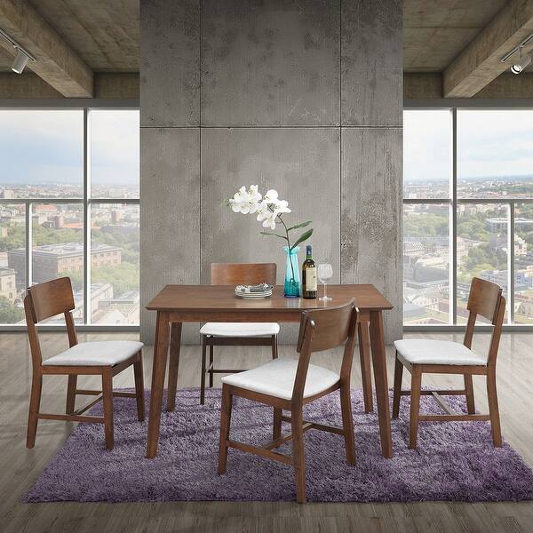 Shop Gymax Set Of 4 Mid Century Modern Dining Side Chairs Fabric