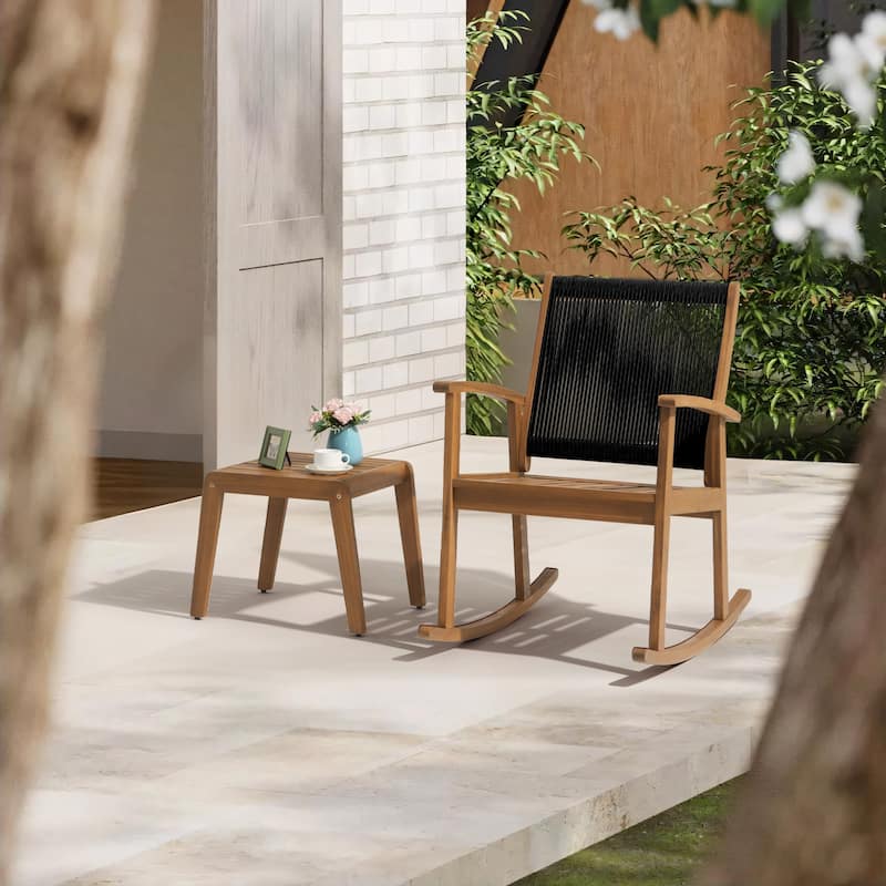 Outdoor Single Wooden Rocking Chair