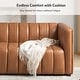 preview thumbnail 81 of 81, HULALA HOME Olinto Modern 83''W Genuine Leather Tufted Couch Sofa with Channel Back and Solid Wood Legs