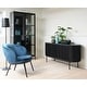 preview thumbnail 21 of 25, Rye Studio Cairyn Modern Glass and Metal Cabinet