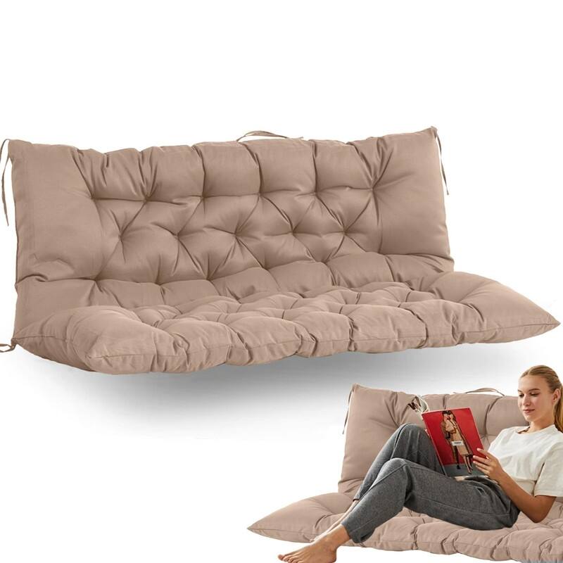 Swing Replacement Cushion, Outdoor Bench Cushions with Backrest Thicken 4", Patio Furniture Garden Porch Loveseat Glider Pad