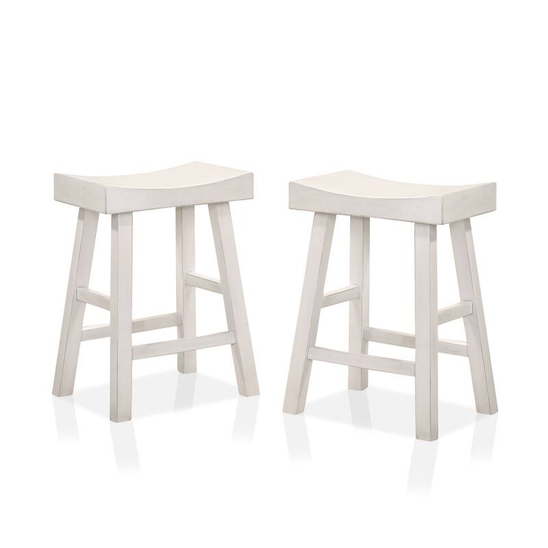 Howler Transitional 24-inch Saddle Stool (Set of 2) by Furniture of America