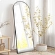 preview thumbnail 34 of 35, Modern Arched Dressing Mirror Full-length Floor Mirror with Standing 65"x22" - Gold