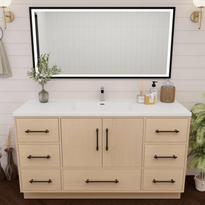 Victoria 60'' Freestanding Vanity with Single Reinforced Acrylic Sink - 59.5