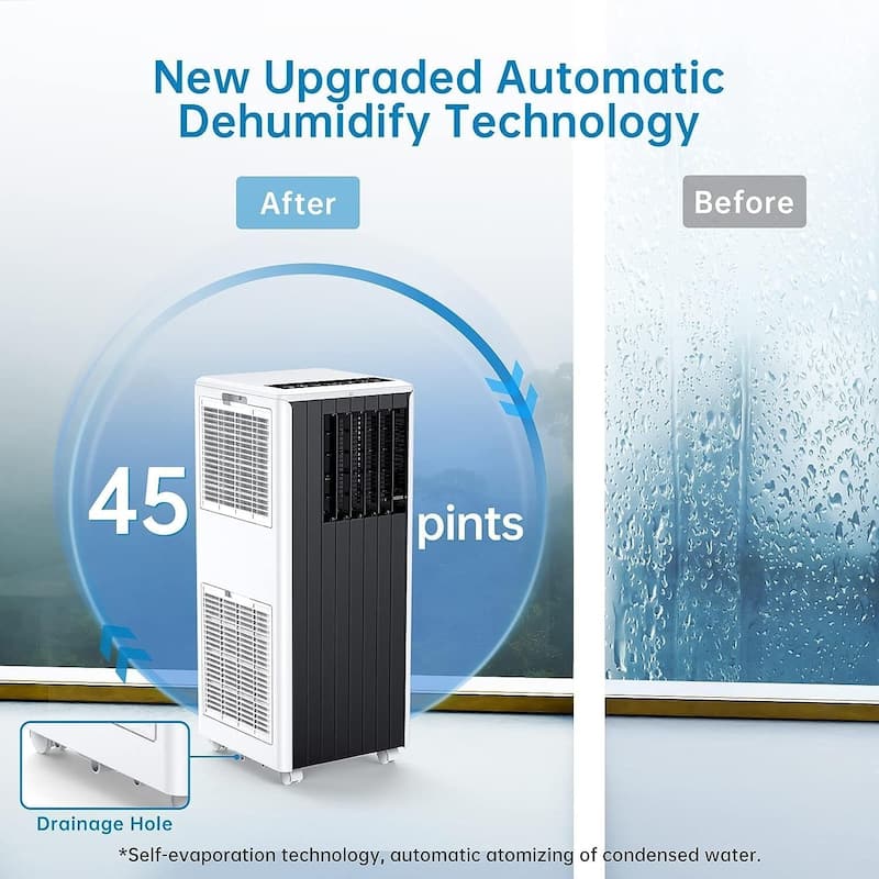 Portable Air Conditioner, 8000 BTU AC Unit with Remote Control Bed