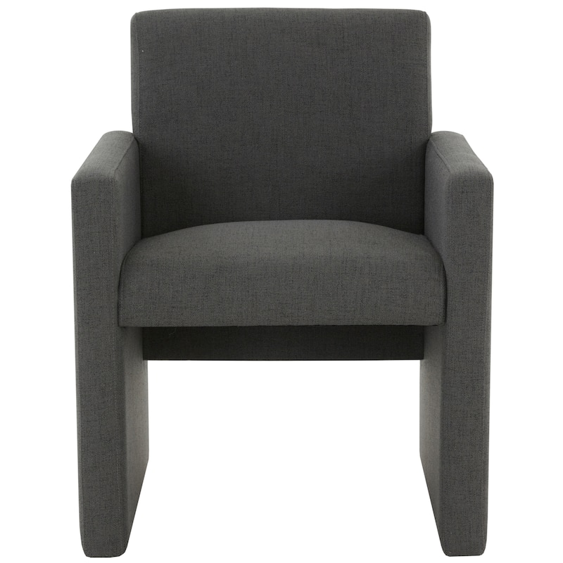 SAFAVIEH Couture Gunna Linen Arm Chair - 26" W x 25" D x 33" H - 26Wx25Dx33H