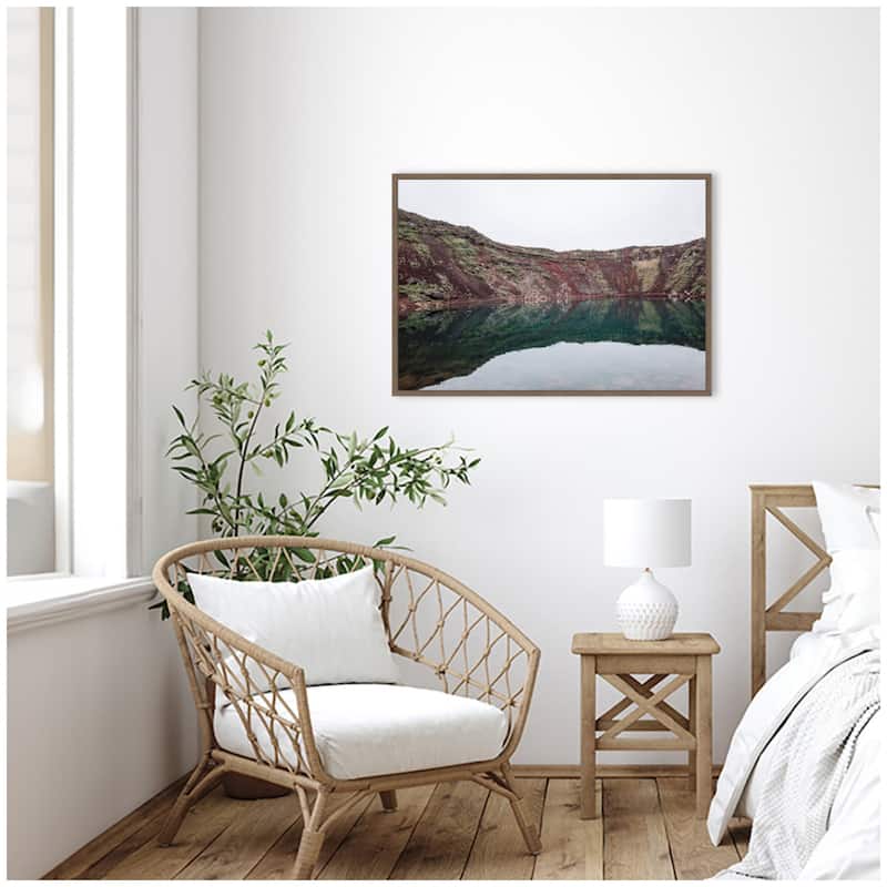 Kate and Laurel Sylvie Reflection Pool Framed Canvas by Alicia Abla