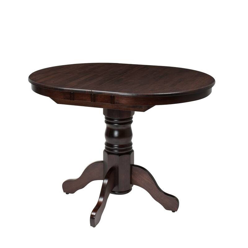 Dilon Extendable Oval Pedestal Dining Table, Brown - Cappuccino
