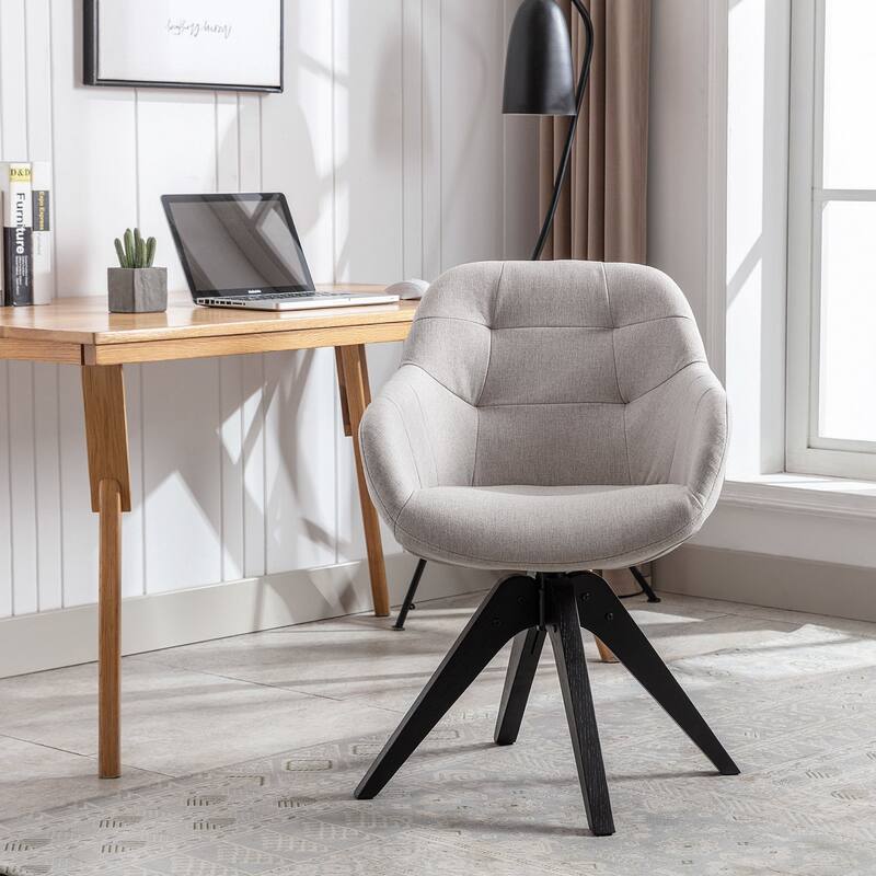 Modern Home Office Swivel Desk Chair Fabric Accent Chair