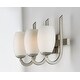 preview thumbnail 4 of 3, Taylor 3-Light Bath Vanity - satin nickel