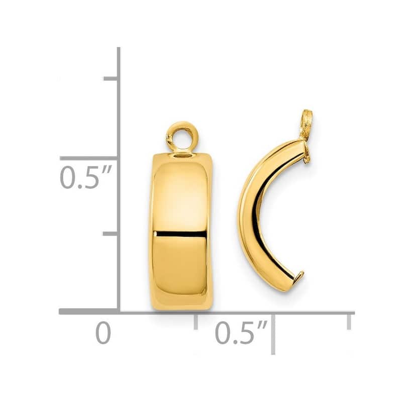 Curata 14k Yellow Gold Polished Earrings Jackets (5mmx12mm)