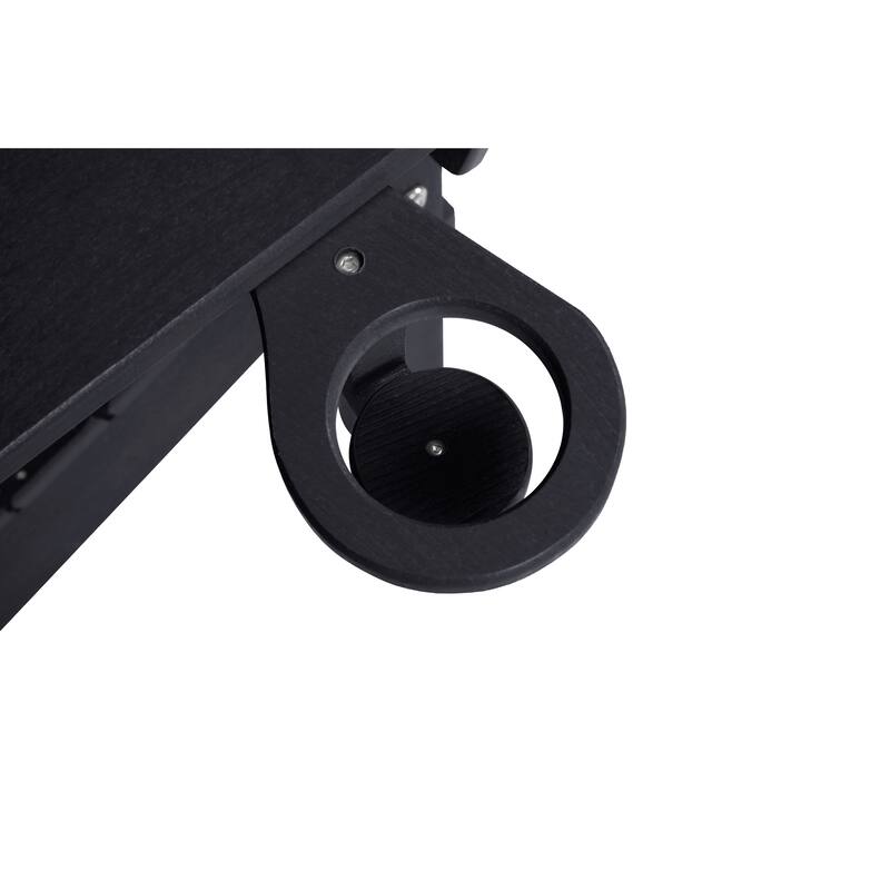 Adirondack Chair Set with Side Table, Folding Adirondack Chairs with Cup Holder, Outdoor Lounge Chairs, 3-Piece