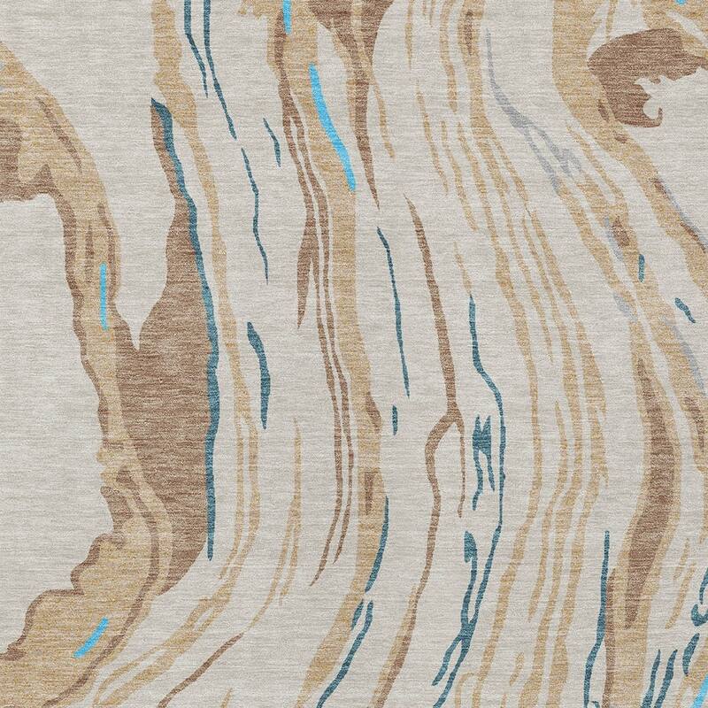 HomeRoots Abstract Transitional Rectangle Outdoor Rug