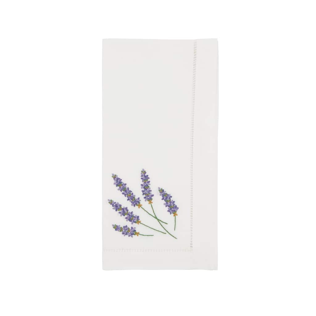 Garden Bliss Embroidered Lavender Napkin (Set of 6) - 20"x20"